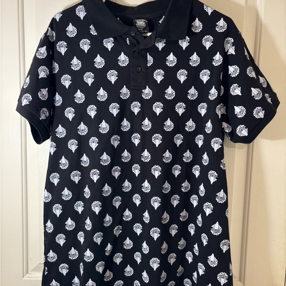 Crooks & Castles Black and White Polo Shirt